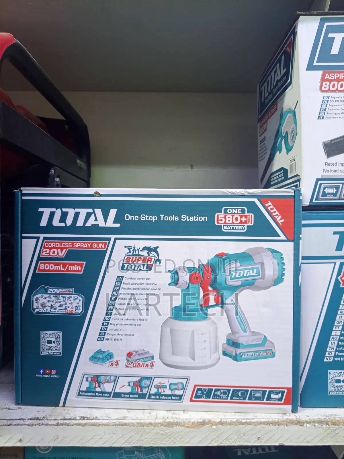 Total 20v 800ml/Min Cordless Spray Gun