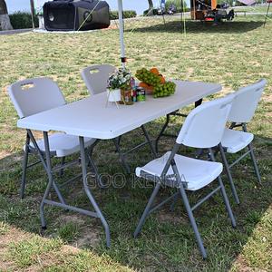 Dining Set; Outdoor Balcony/Patio 4-Seater Plastic Dining Furniture