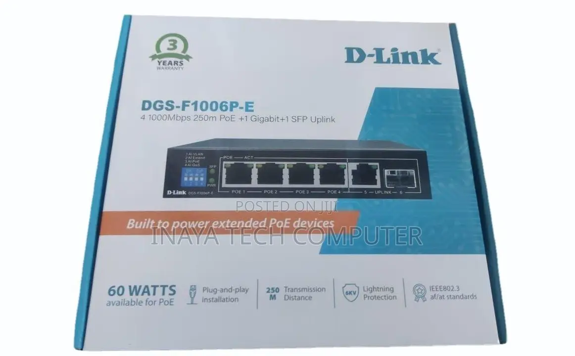 D-Link 6-Port Gigabit Poe Switch - DGS-F1006p