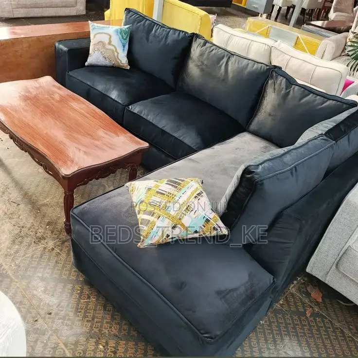 New Elegant 6 Seater L Seat (Black)