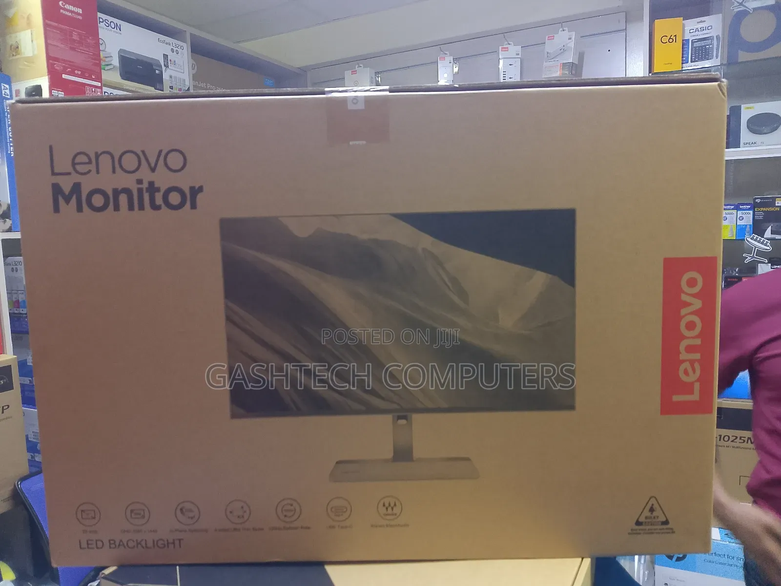 Lenovo L27h-4a 27" QHD Monitor, Integrated Speakers,