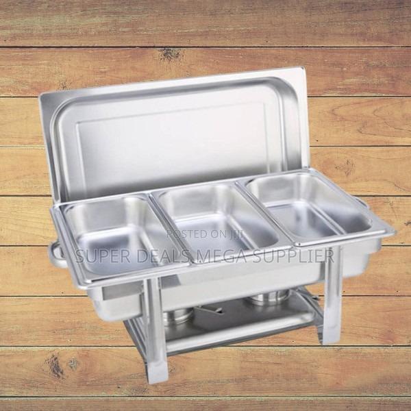 Triple Tray Stainless Steel Chafing Dish Buffet Food Warmer Set