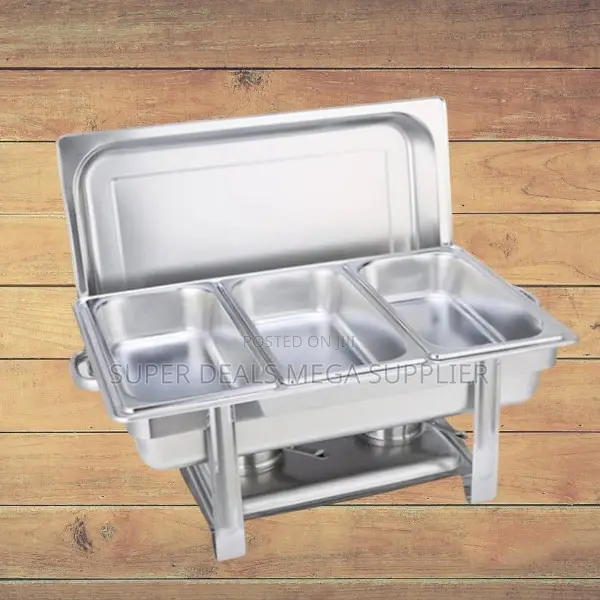 Triple Tray Stainless Steel Chafing Dish Buffet Food Warmer Set