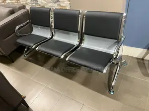 Modern 3-Seater Metal Waiting Bench
