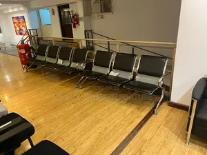 Modern 3-Seater Metal Waiting Bench