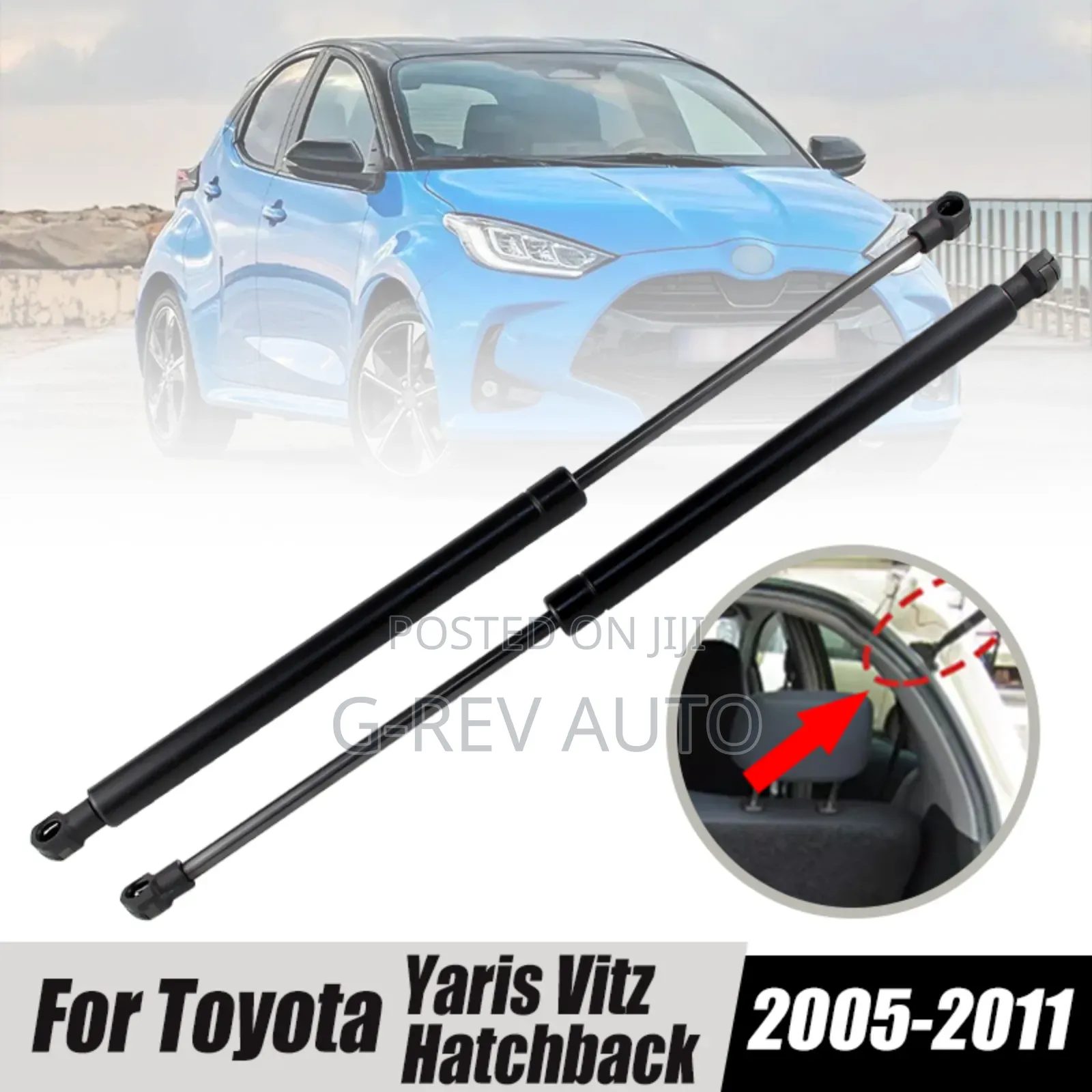 Toyota Vitz 2005- 2011 Boot Shocks
