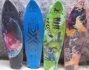Graphic Fish Shape Skate Board