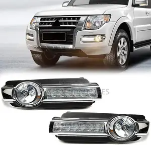 Pajero 2015-2019 Foglight Covers With Day Running Lights.