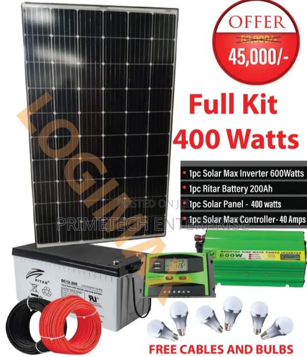 Full Solar Kit 400watts/Green Energy