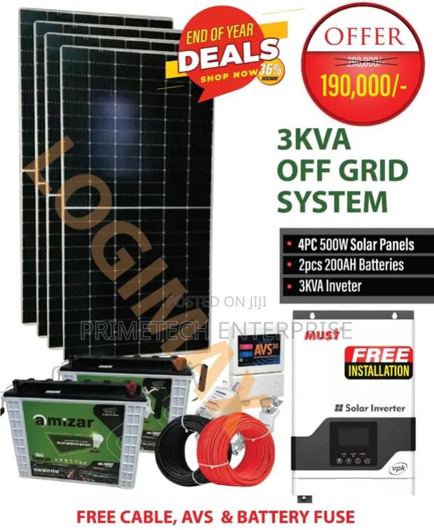 3kva Solar System/Off Grid System - main view