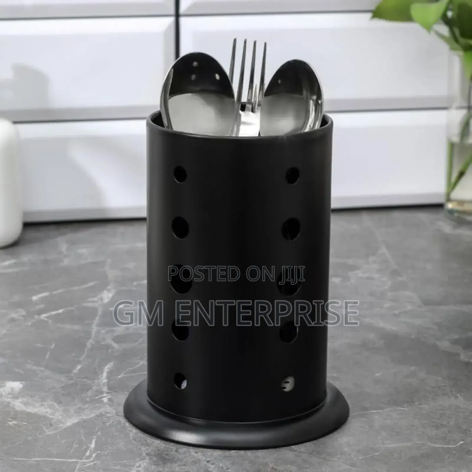 Black Stainless Steel Cutlery Holder