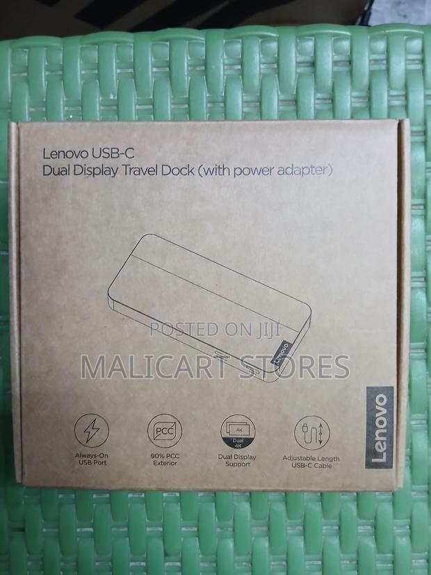 Lenovo Usb-C Dual Display Travel Dock Without Adapter