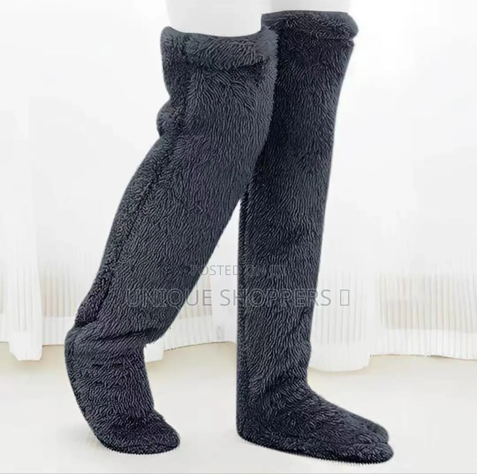 Plush Over the Knee Socks Furry Long Leg Warmersfuzzy Slipper Stocking