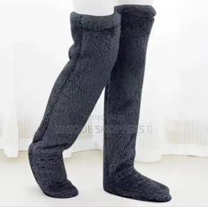 Plush Over the Knee Socks Furry Long Leg Warmersfuzzy Slipper Stocking