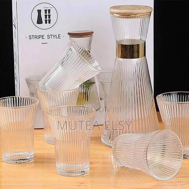 Boachum Clear Glass 7pcs Water Set - main view