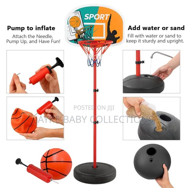 Adjustable Portable Basketball Hoop for Kids - thumbnail 4