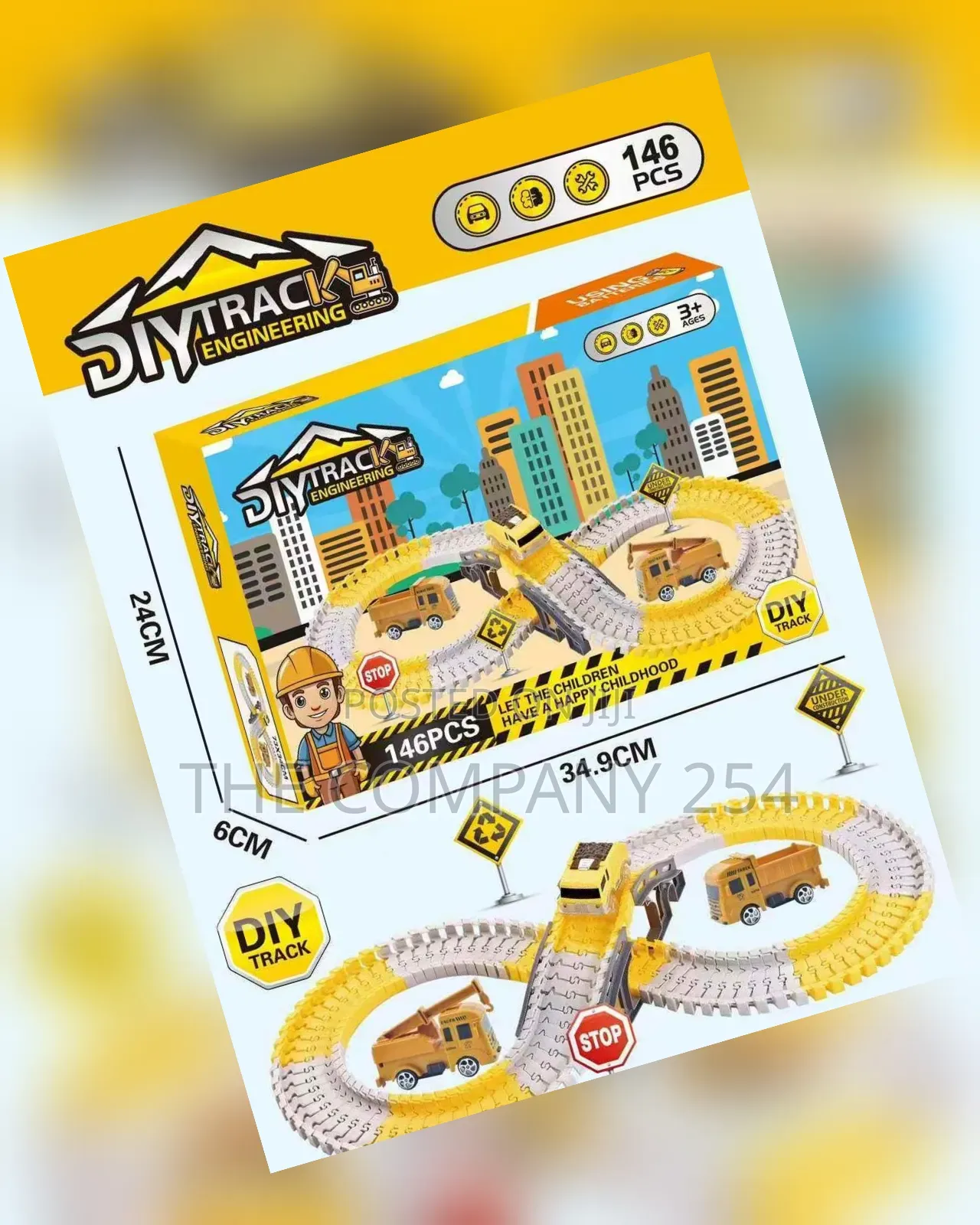 Construction Race Tracks for Kids Boys Girls