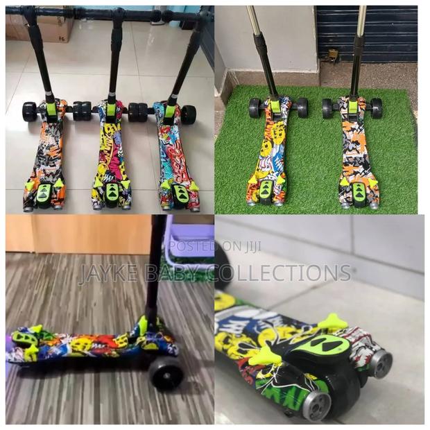 Kids Scooter With Lights, Music Smoke Effects - main view