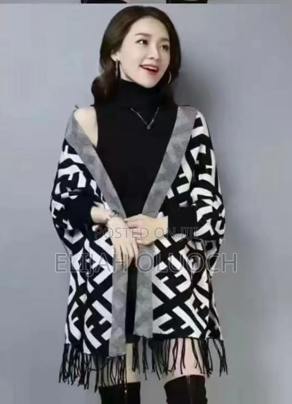 Fendi Designed Ladies Poncho