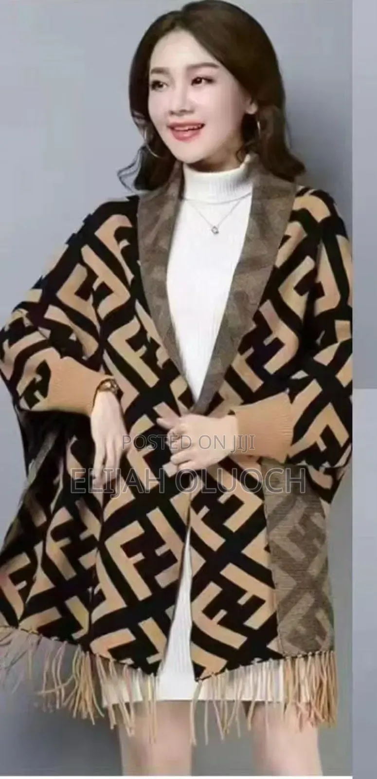 Fendi Designed Ladies Poncho