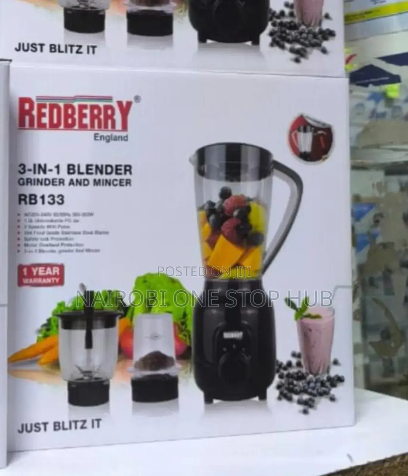 3 in 1 Red Berry Blender