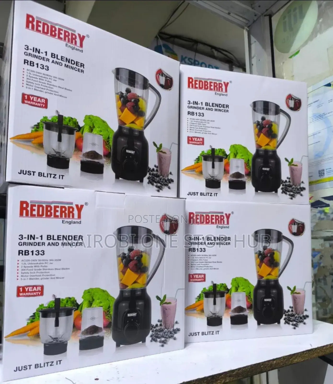 Red Berry Blender 3 in 1