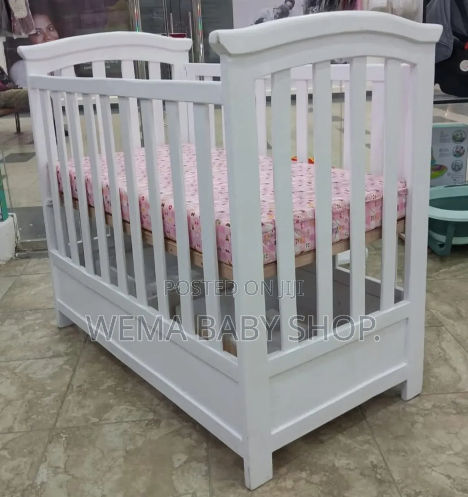 Baby Cot Package Set (Baby Cot+ Bumpers+M/Net+Mattress)