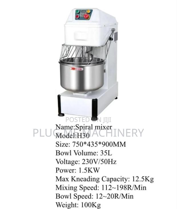 34l Spiral Mixer Machine/ Commercial Spiral Mixer Machine