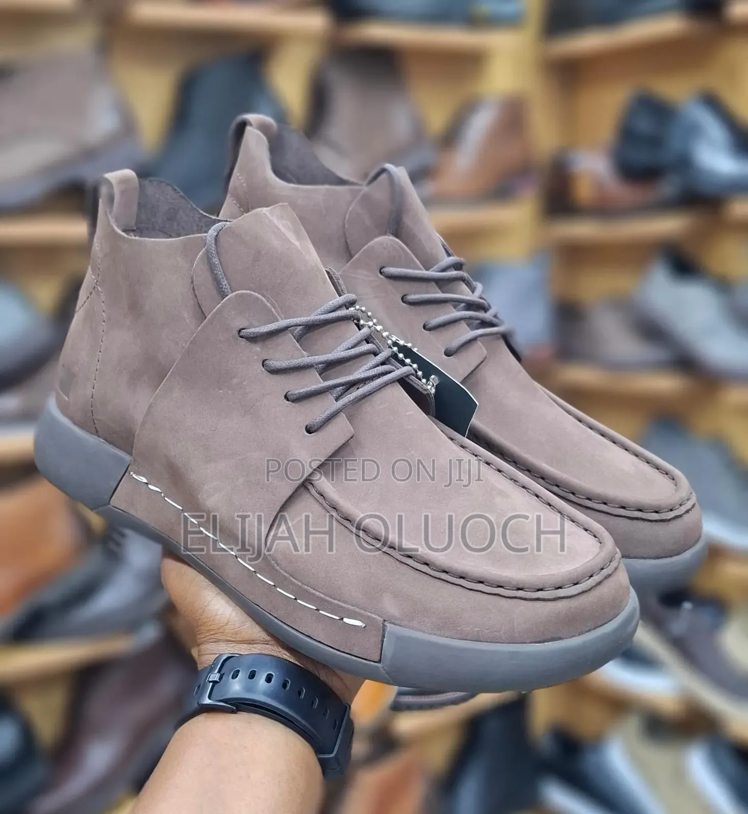 Dark Brown Caterpillar Leather Casual