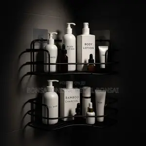 Bathroom Corner Storage Rack – Non-Drill Triangle Shelf Organizer