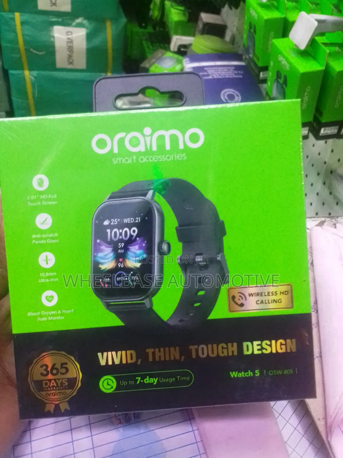 Original Oraimo Watch 5 With Wireless Hd Calling Brand New