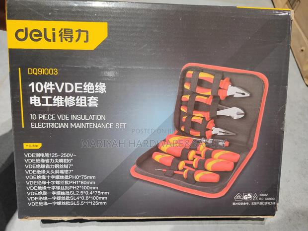 Insulated Quality Electrician 10 Pc Tool Set - main view
