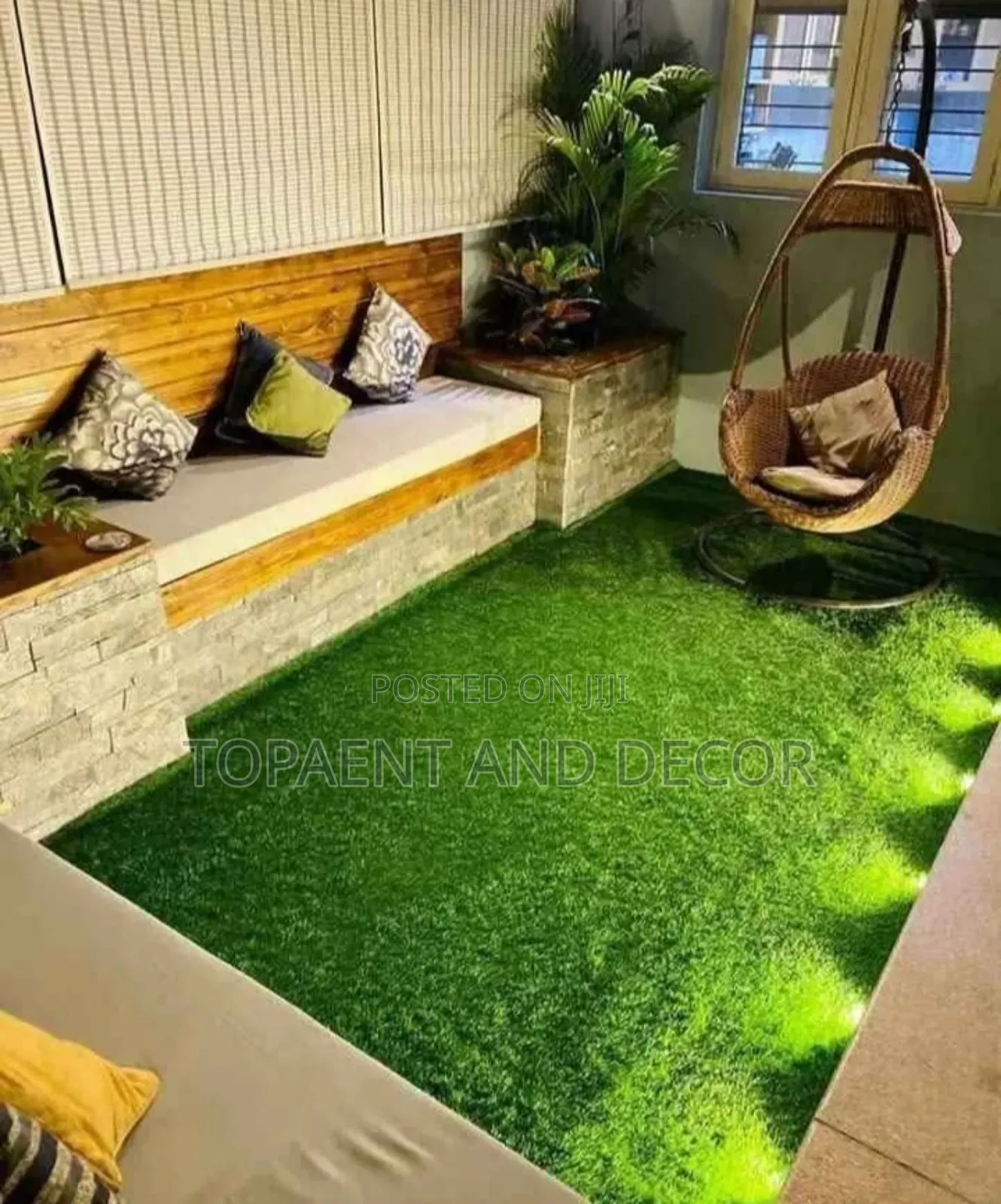 Elegant Green Grass Carpet for Space Decor