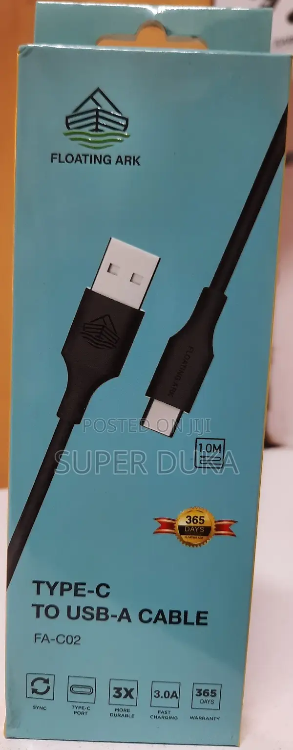 Type C Fast Charging/Data Cable. Floating Ark Charger Usb - C