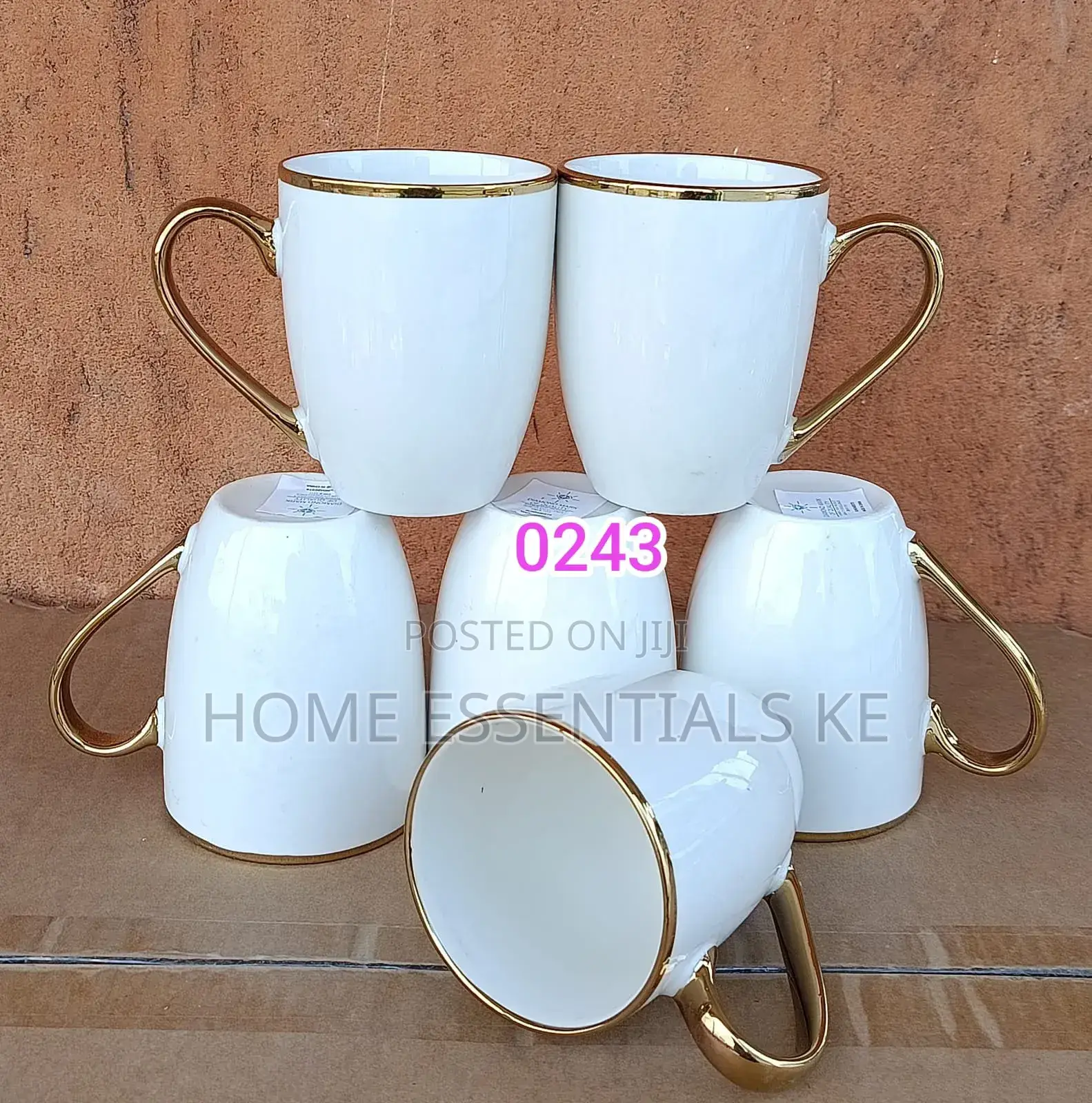 6pc Set Gold Cup Set