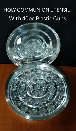 Holy Communion Utensil Set – 40 Plastic Cups With Tray 