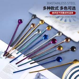 Boyuan Stainless Steel Long Straw Spoon