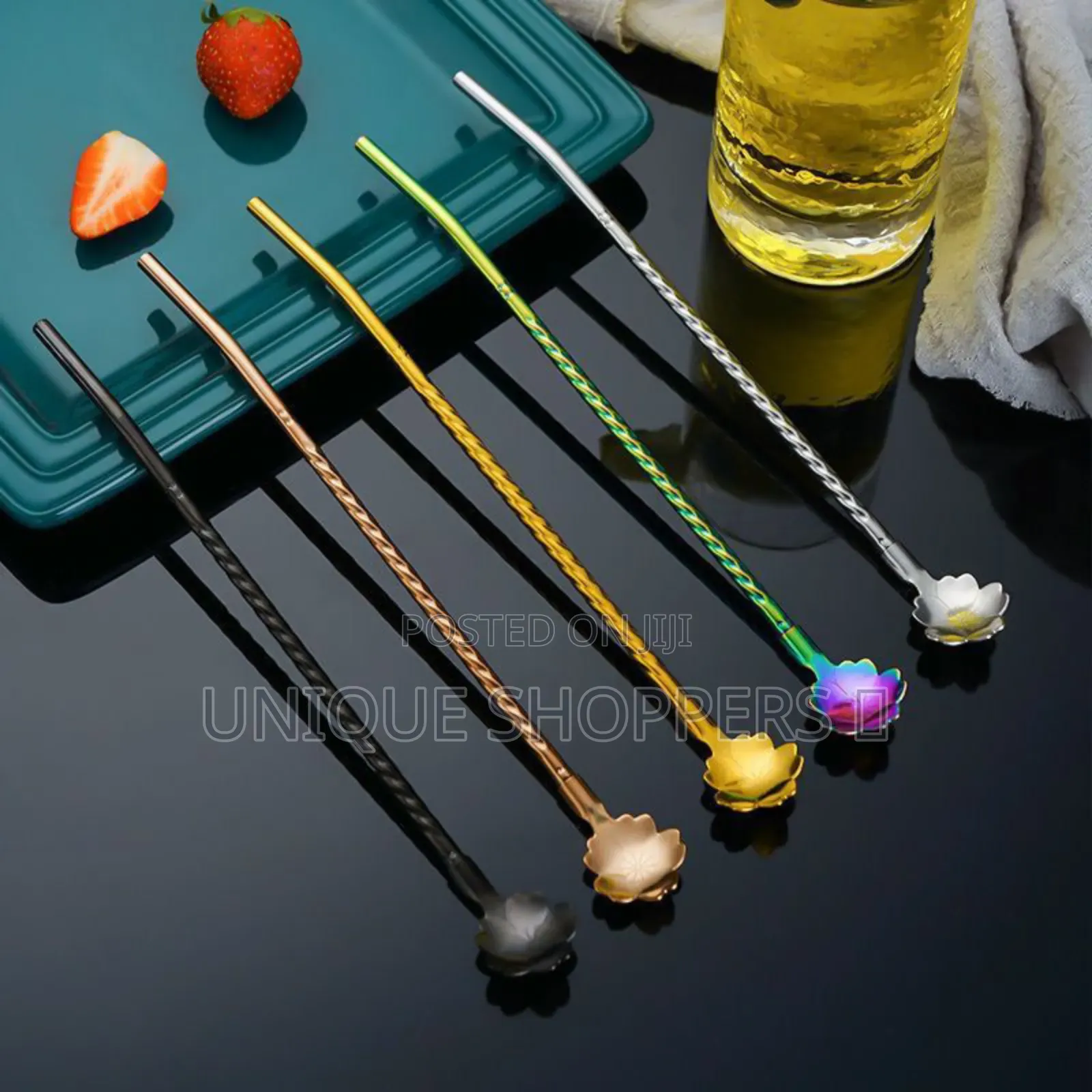 Boyuan Stainless Steel Long Straw Spoon