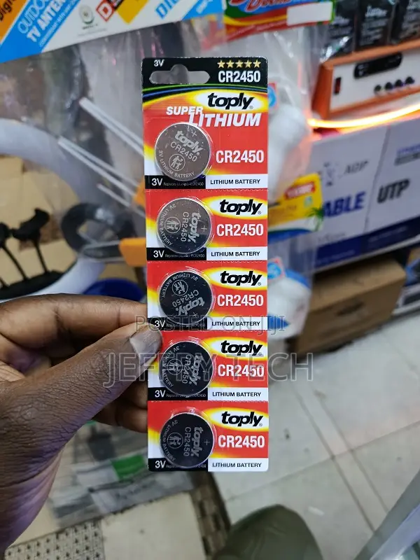 Toply 5pcs Cr2450 3v Super Lithium Battery Li Button Coin Car Cell Hig