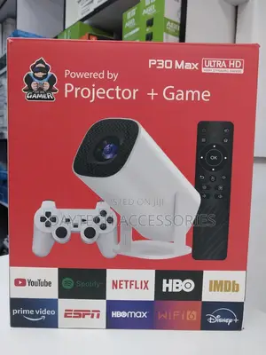 P30 Max Ultra Hd Projector With 3d Gaming - 2 Wireless Controllers.