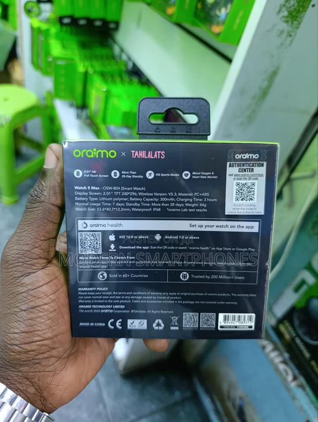 Oraimo Watch 5 Max Bt Calling Smart Watch - thumbnail 4