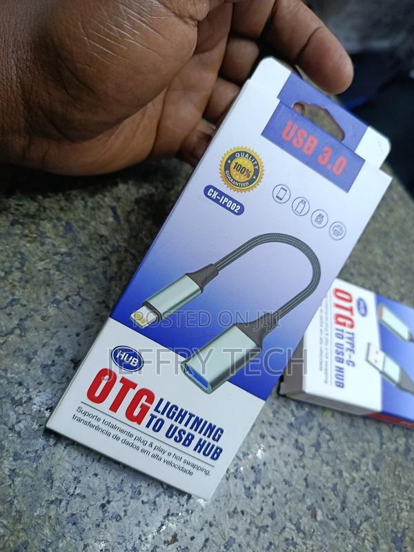 Otg Usb Camera Adapter, Ios to Usb Otg Data Sync Cable Adapter Compat - thumbnail 3