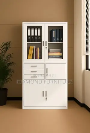 Office Furniture; {2-Door Steel Office Cabinet} With Built-in Safe