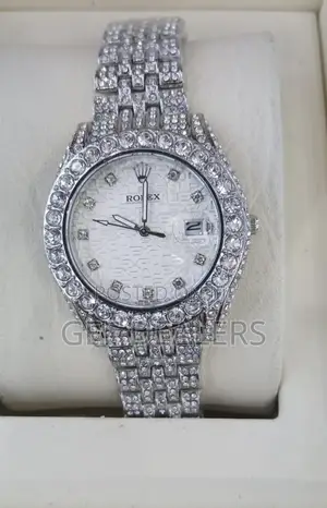 Iced Crystal Rolex Watch,