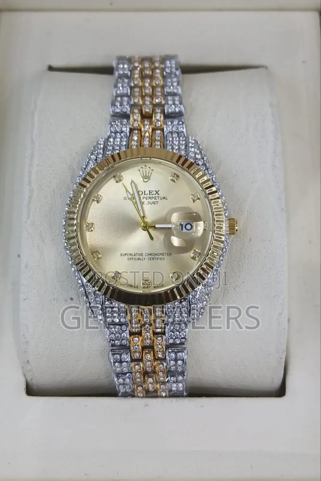 Iced Crystal Rolex Watch,