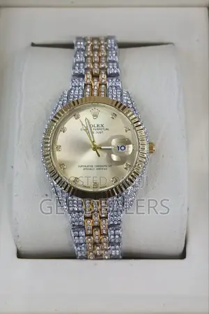 Iced Crystal Rolex Watch,