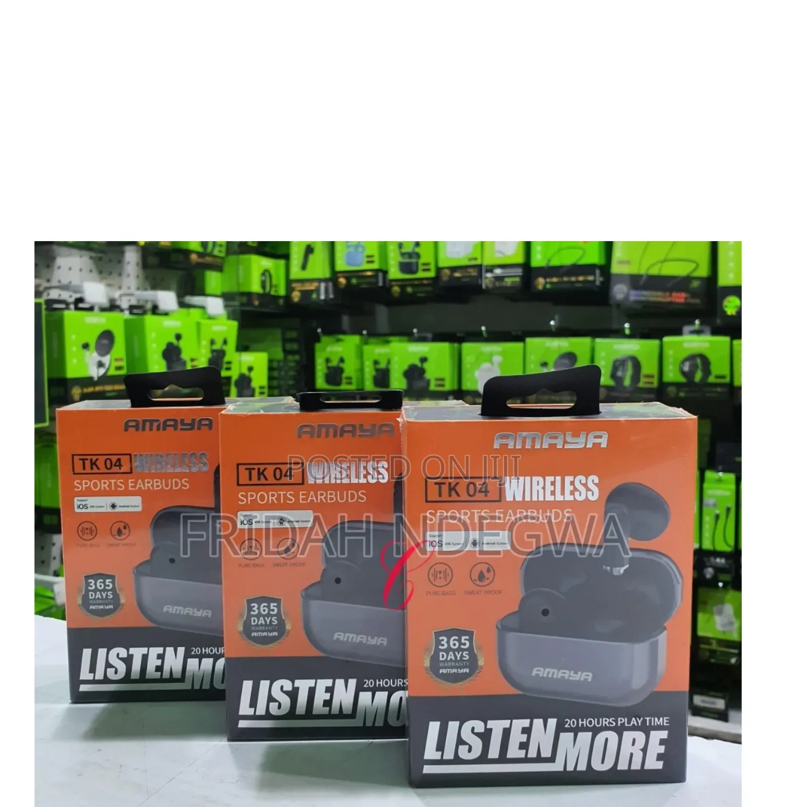 Amaya Tk04 Wireless Sports Earbuds Now Available in Black