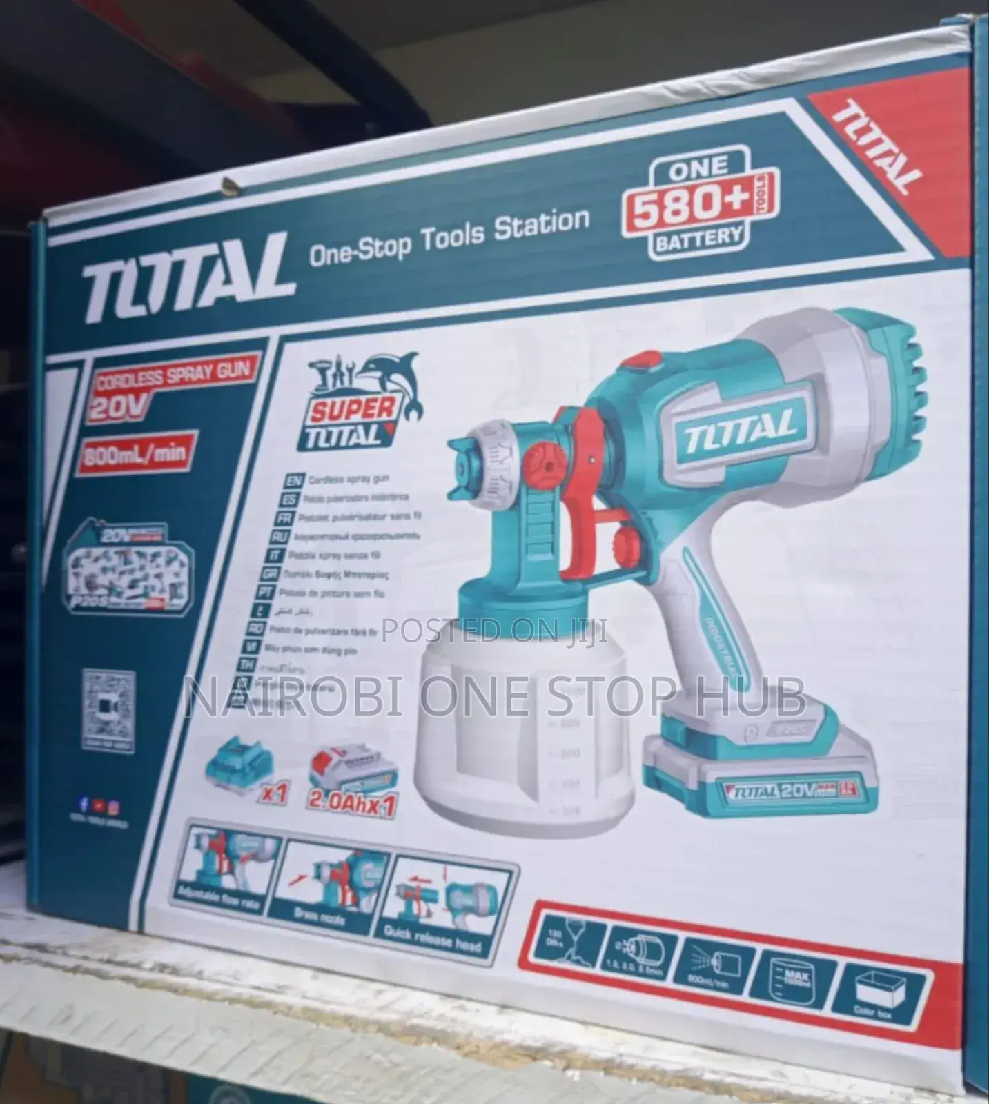 Total 20v Cordless Spray Gun 800ml