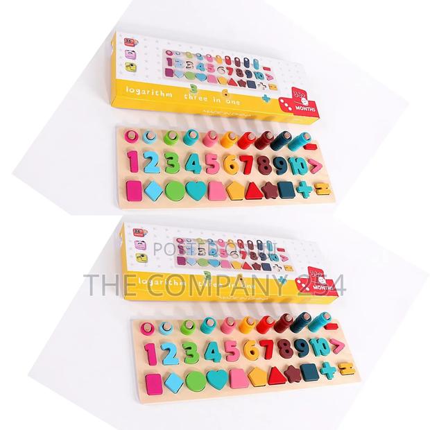 3 in 1 Montessori Logarithmic Board Kid Playing Board - thumbnail 3