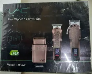 Hair Clipper,Trimmer 3in 1 Shaver Corldess/Usb Rechargeable L-934w Set